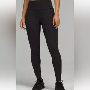 Lululemon Fast and Free Brushed Fabric High-Rise Tight Navy Size 20